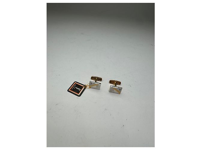 Set di gemelli e fermacravatta vintage Yves Saint Laurent in argento - vista 4