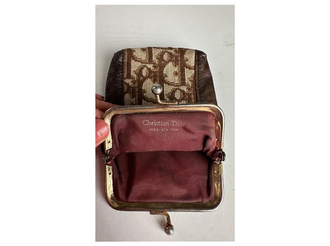 Vintage Dior Oblique Monogram Purse Beige Brown - view 4