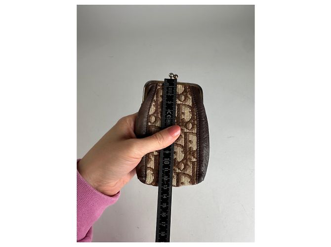 Vintage Dior Oblique Monogram Purse Beige Brown - view 5