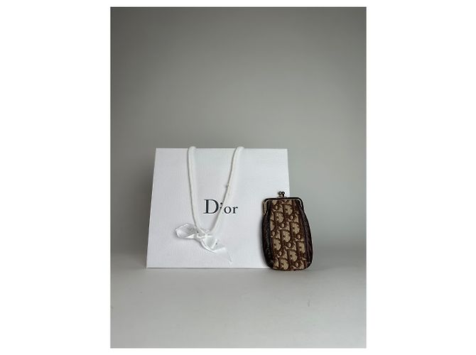 Vintage Dior Oblique Monogram Purse Beige Brown - view 8