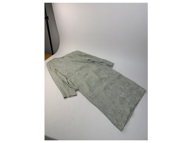 Vintage Givenchy Abstraktes Kleid Grau Türkis L Silber - Ansicht 10