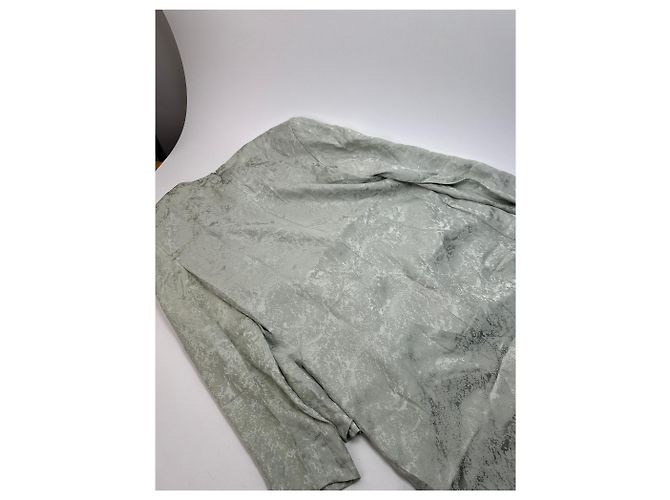 Vintage Givenchy Abstraktes Kleid Grau Türkis L Silber - Ansicht 11