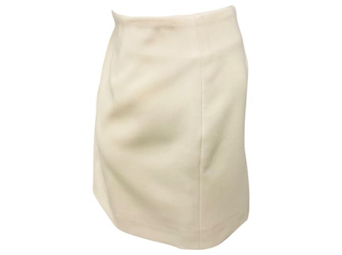 Autre Marque Falda mini de lana twill adornada con cristales Area Beige - vista 2