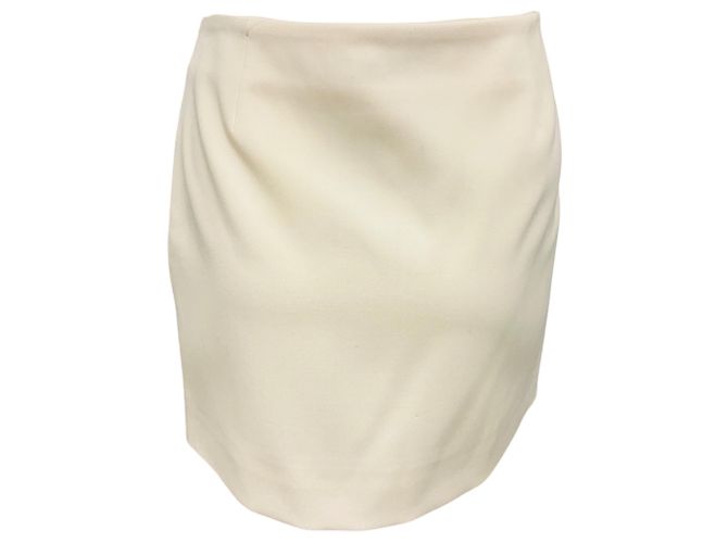 Autre Marque Falda mini de lana twill adornada con cristales Area Beige - vista 3