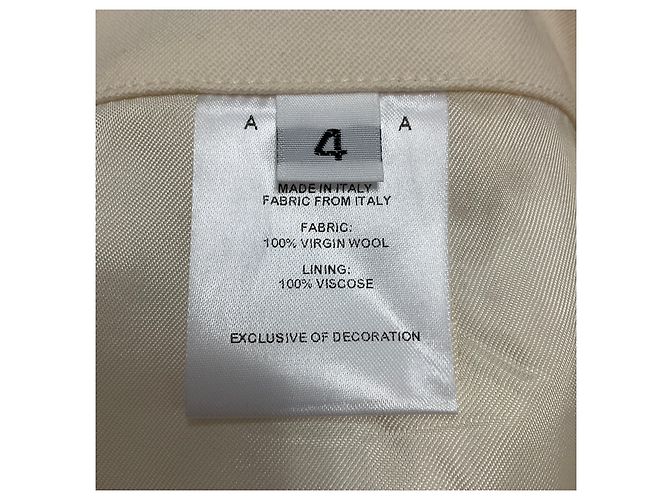 Autre Marque Falda mini de lana twill adornada con cristales Area Beige - vista 5