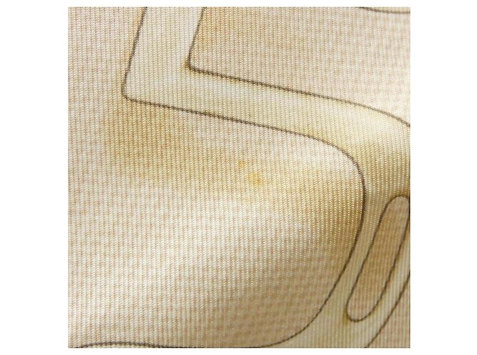 Silk In Hermès Bufanda de Seda Hermes PROYECTOS CUADRADOS A LÁPIZ Beige - vista 5