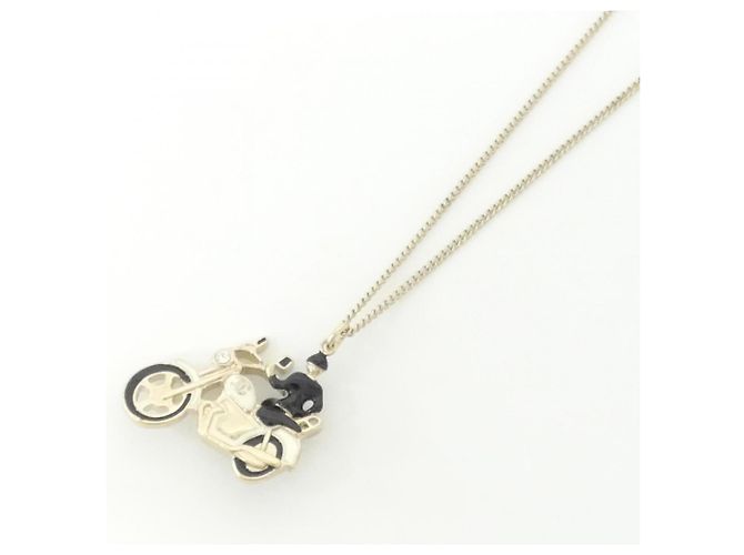 Collana in Cristallo Chanel Nero Bianco D'oro - vista 3