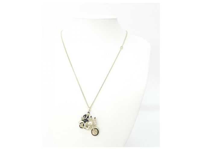 Collana in Cristallo Chanel Nero Bianco D'oro - vista 5