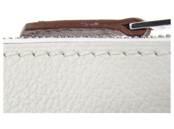 Silk In Billetera compacta de seda WILD de Hermès Blanco Azul - vista 4