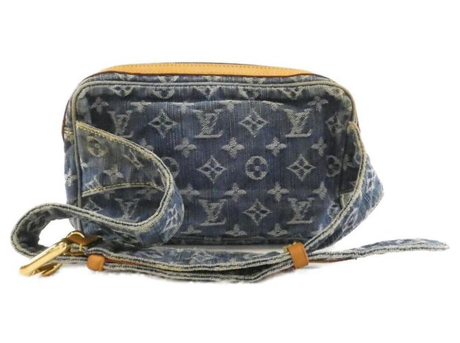 Borsa a Spalla in Denim Monogram Louis Vuitton Blu - vista 2