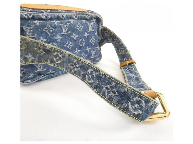Borsa a Spalla in Denim Monogram Louis Vuitton Blu - vista 5