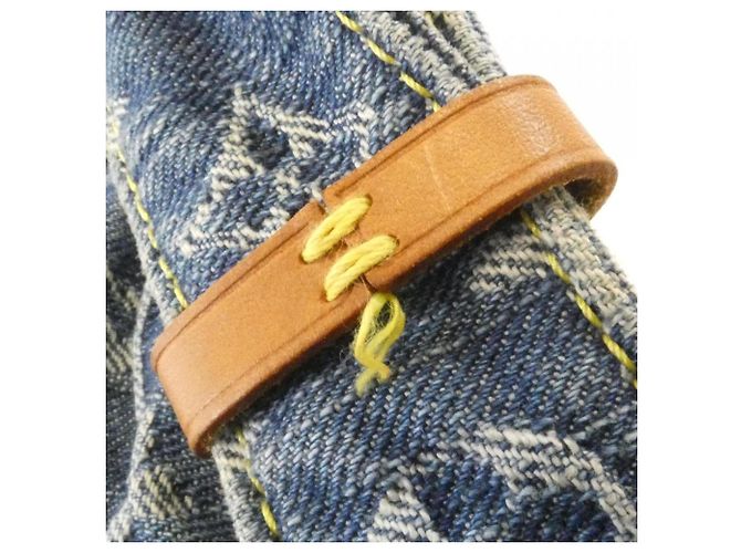 Borsa a Spalla in Denim Monogram Louis Vuitton Blu - vista 7