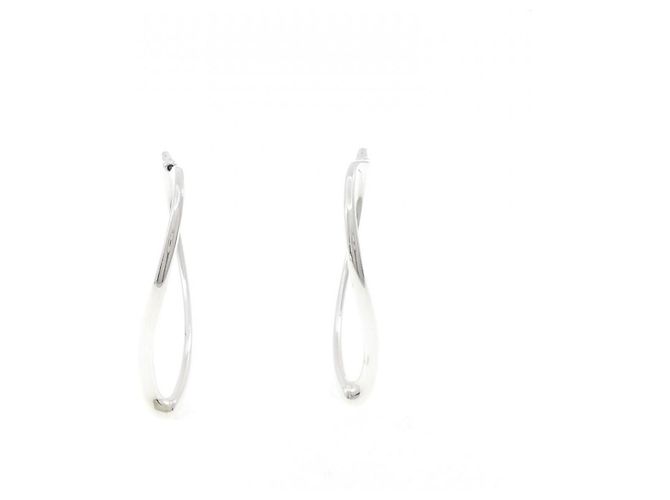 Tiffany & Co Orecchini a cerchio Open Heart di Tiffany Argento - vista 2