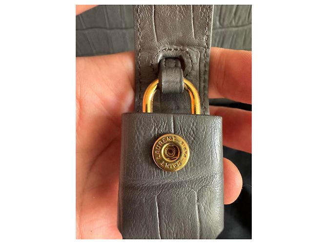 Sac de Jour piccolo Saint Laurent Grigio Gold hardware - vista 11