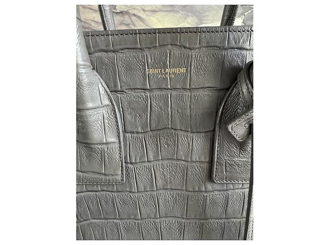 Sac de Jour piccolo Saint Laurent Grigio Gold hardware - vista 5