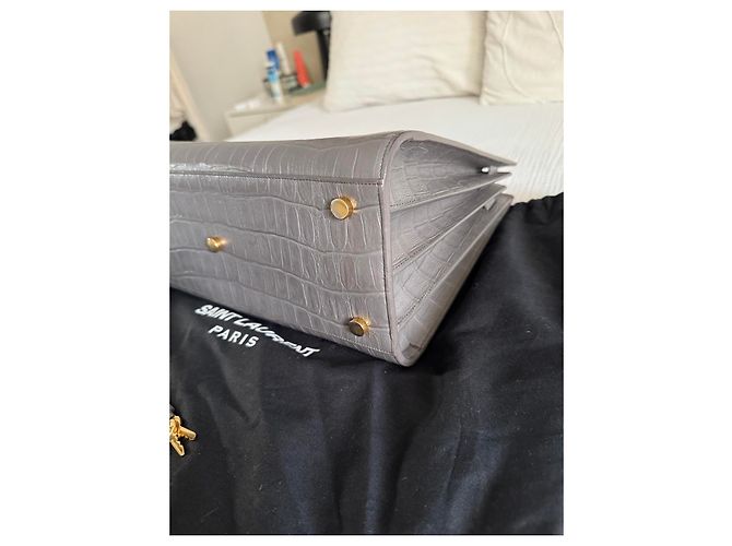 Sac de Jour piccolo Saint Laurent Grigio Gold hardware - vista 7