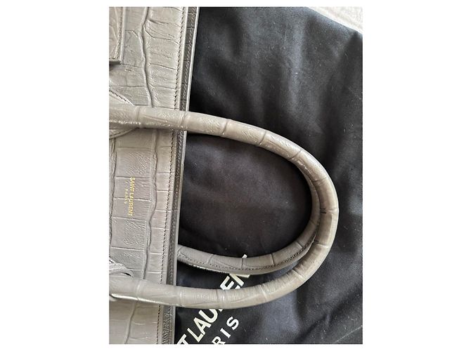 Sac de Jour piccolo Saint Laurent Grigio Gold hardware - vista 9