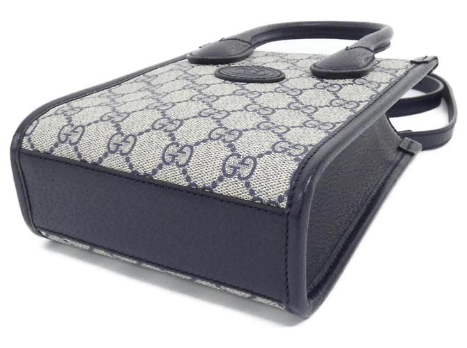 Borsa Mini Gucci 671623 K9GSN Blu Beige - vista 3