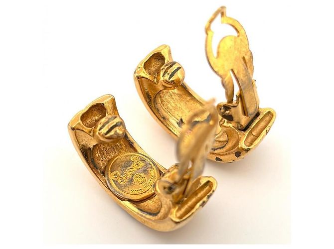 Orecchini a cerchio vintage Chanel D'oro - vista 6