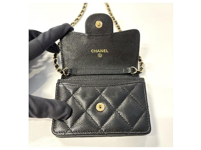 Timeless Portafoglio a catena Matelassé Chanel Nero - vista 5