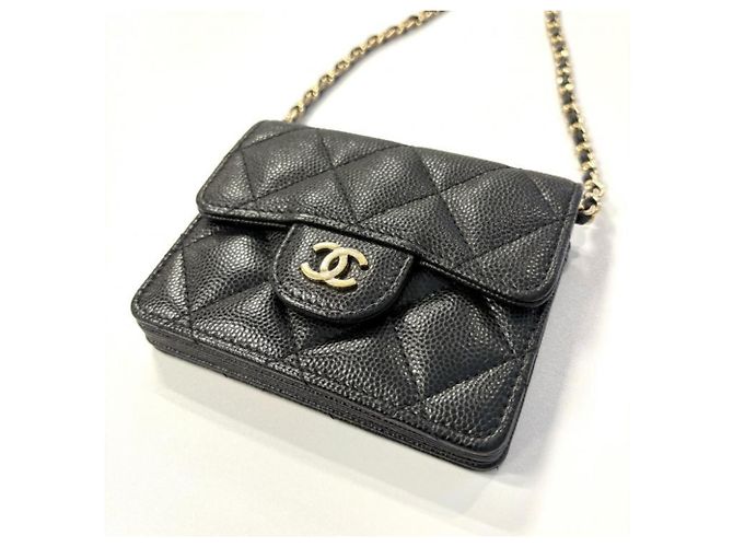 Timeless Portafoglio a catena Matelassé Chanel Nero - vista 6