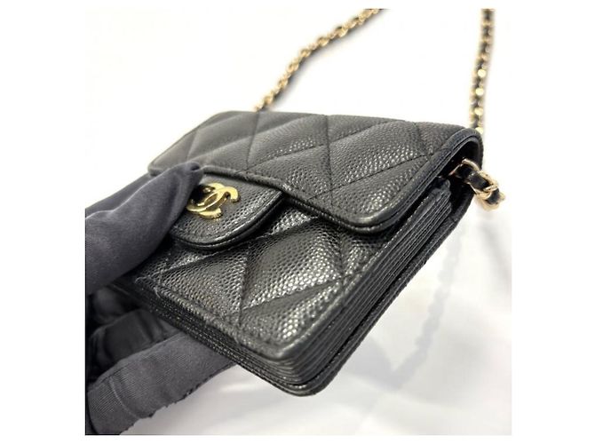 Timeless Portafoglio a catena Matelassé Chanel Nero - vista 7