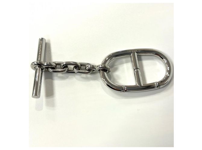 Ring Portachiavi in argento Chaine d'Ancre di Hermès con charm in rodio - vista 2