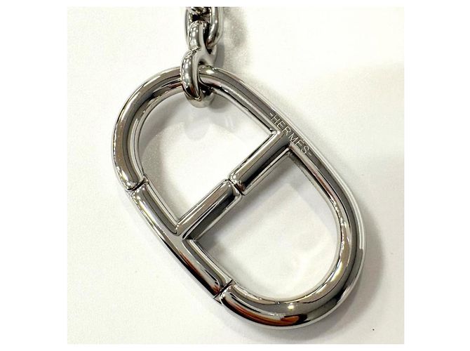 Ring Portachiavi in argento Chaine d'Ancre di Hermès con charm in rodio - vista 4