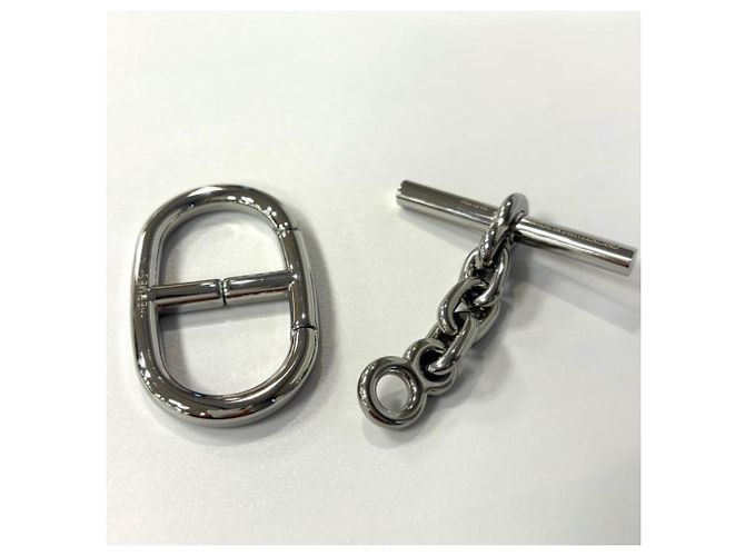 Ring Portachiavi in argento Chaine d'Ancre di Hermès con charm in rodio - vista 5