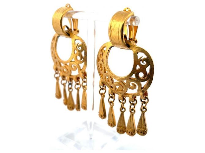 Orecchini a clip Coco Mark vintage 1995 di Chanel D'oro - vista 2
