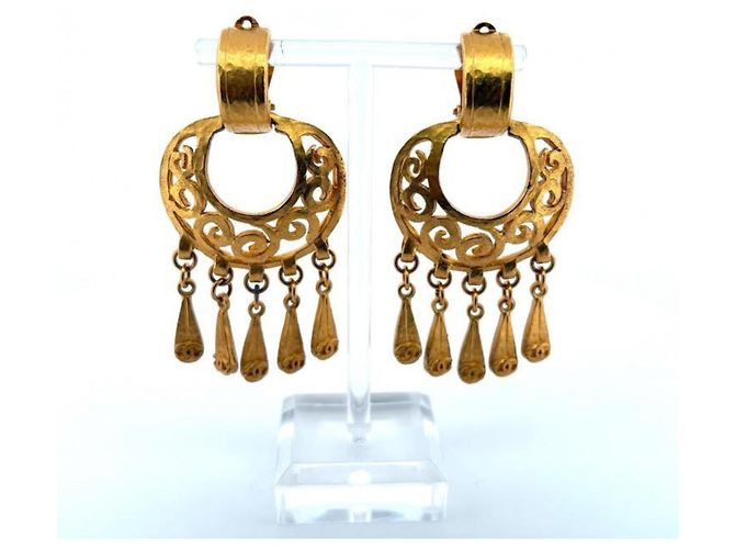 Orecchini a clip Coco Mark vintage 1995 di Chanel D'oro - vista 4