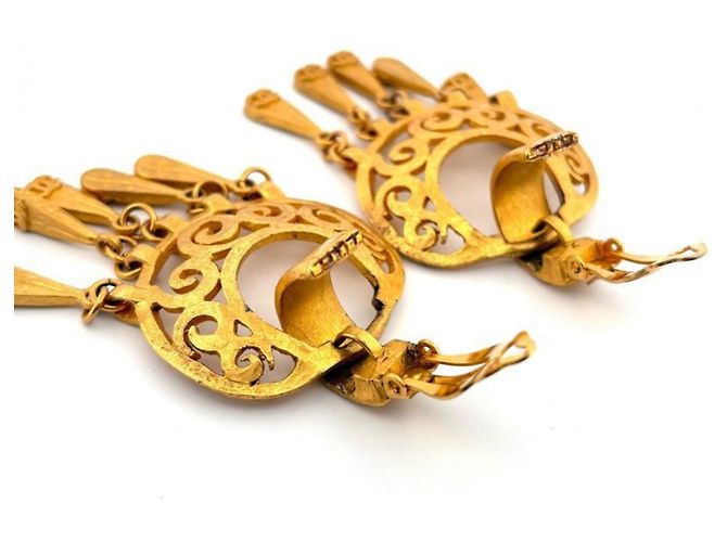 Orecchini a clip Coco Mark vintage 1995 di Chanel D'oro - vista 6