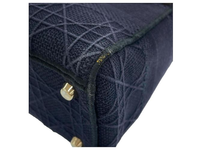 Borsa a mano Lady D-Light media Christian Dior Blu - vista 3