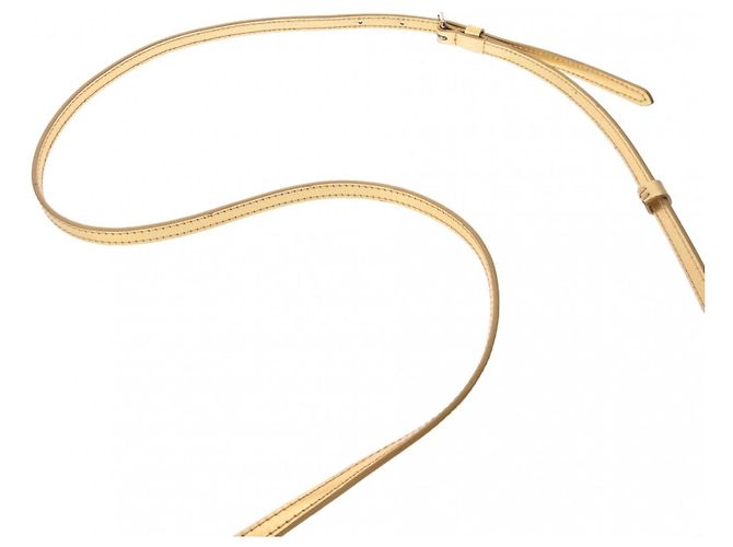 Borsa a Spalla Petite Malle Epi Louis Vuitton Argento D'oro - vista 5
