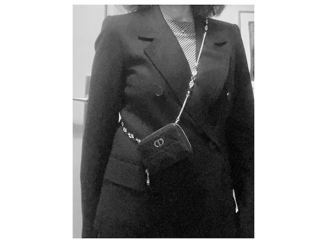 Christian Dior Cartera / Tarjeta Caro Scarlett Negro - vista 10