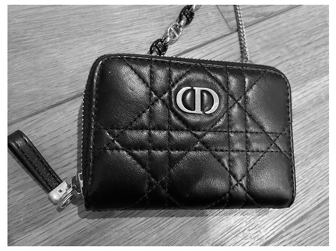 Christian Dior Cartera / Tarjeta Caro Scarlett Negro - vista 2