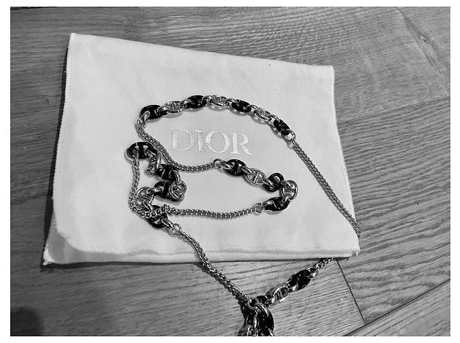 Christian Dior Cartera / Tarjeta Caro Scarlett Negro - vista 7
