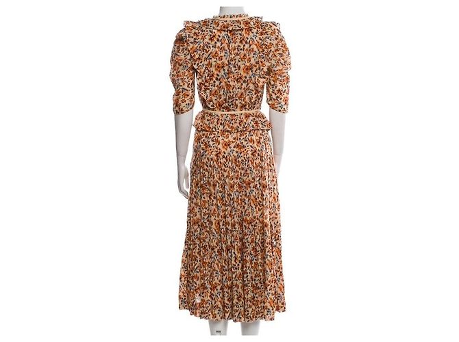 Vestido midi Lisette Ulla Johnson naranja algodón - vista 2