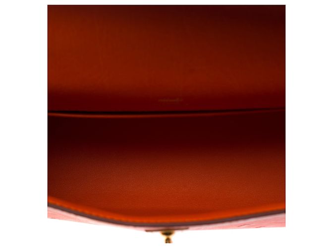 Hermès Borsa HERMES Kelly Mini in Pelle Esotica Arancione - 103364 - vista 10