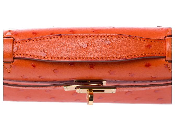 Hermès Borsa HERMES Kelly Mini in Pelle Esotica Arancione - 103364 - vista 11