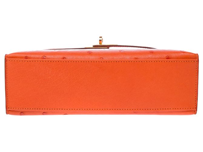 Hermès Borsa HERMES Kelly Mini in Pelle Esotica Arancione - 103364 - vista 12