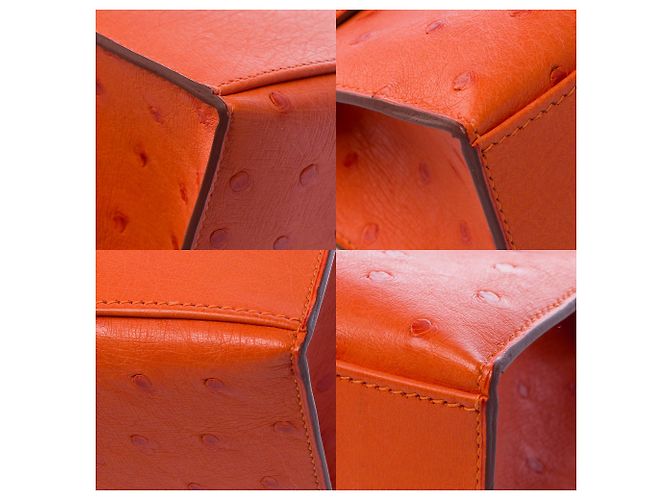 Hermès Borsa HERMES Kelly Mini in Pelle Esotica Arancione - 103364 - vista 13