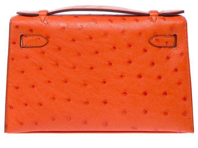Hermès Borsa HERMES Kelly Mini in Pelle Esotica Arancione - 103364 - vista 4