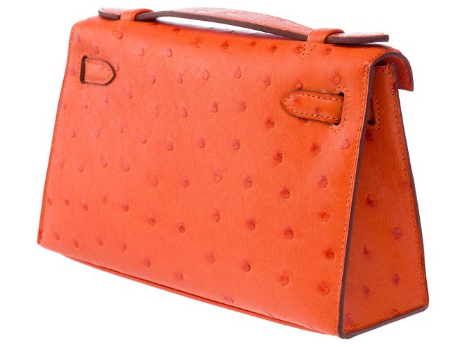 Hermès Borsa HERMES Kelly Mini in Pelle Esotica Arancione - 103364 - vista 6