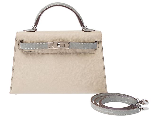 Hermès Bolso HERMES Kelly Mini en Cuero Beige - 103361 - vista 3