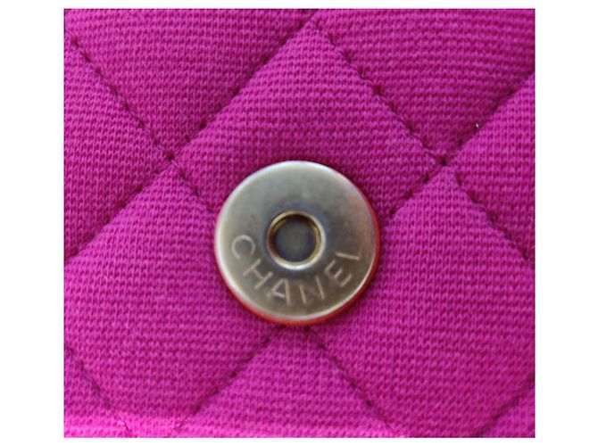 Borsa Chanel Flap Rosa Rosso Arancione Jersey Multicolore - vista 2