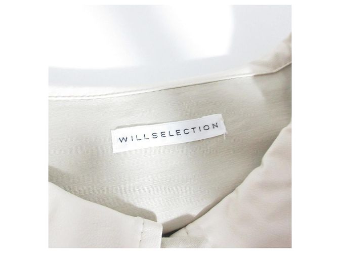 Autre Marque WILLSELECTION Farbblock Puffärmel Hemdkleid Beige - Ansicht 6