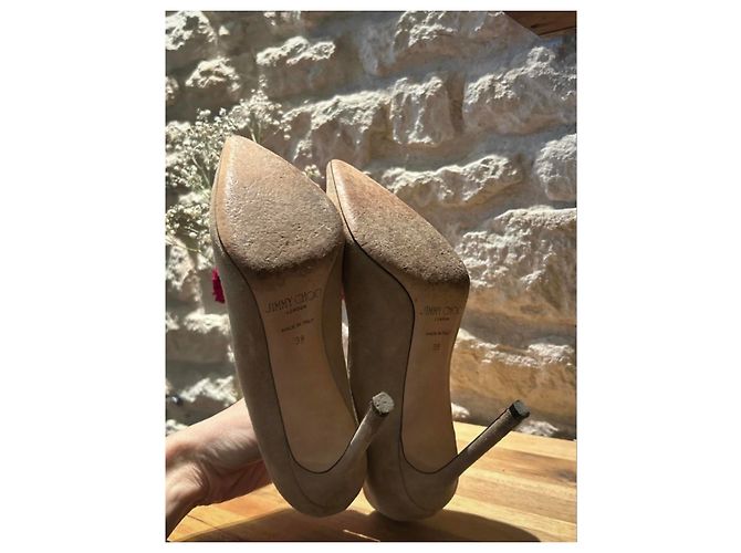 Beige suede pumps by Jimmy Choo - view 4