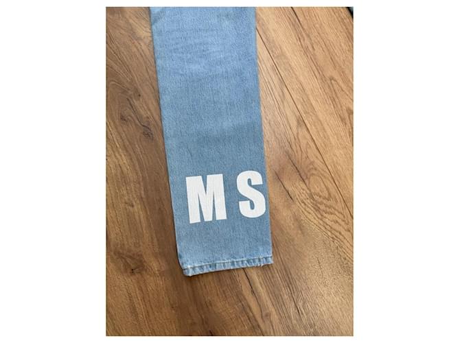 Jeans Msgm Azul Claro Algodão - vista 10