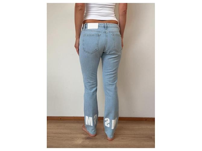 Jeans Msgm Azul Claro Algodão - vista 2